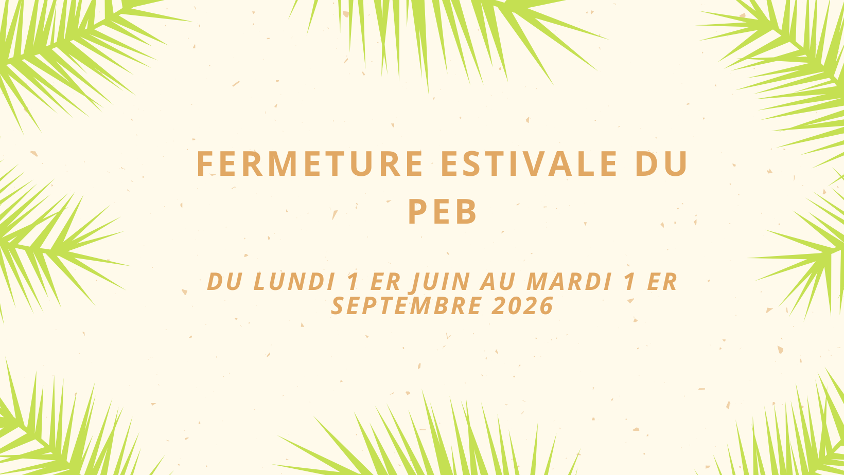 Pr&ecirc;t entre biblioth&egrave;ques - fermeture du 1 juin 2026 au 1 septembre 2026