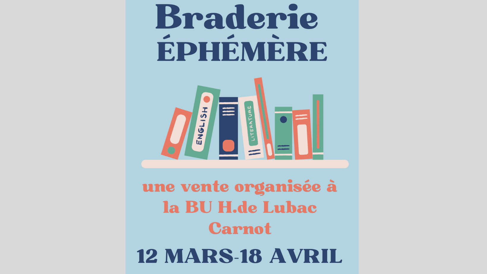 BRADERIE DE LIVRES A LA BU CARNOT