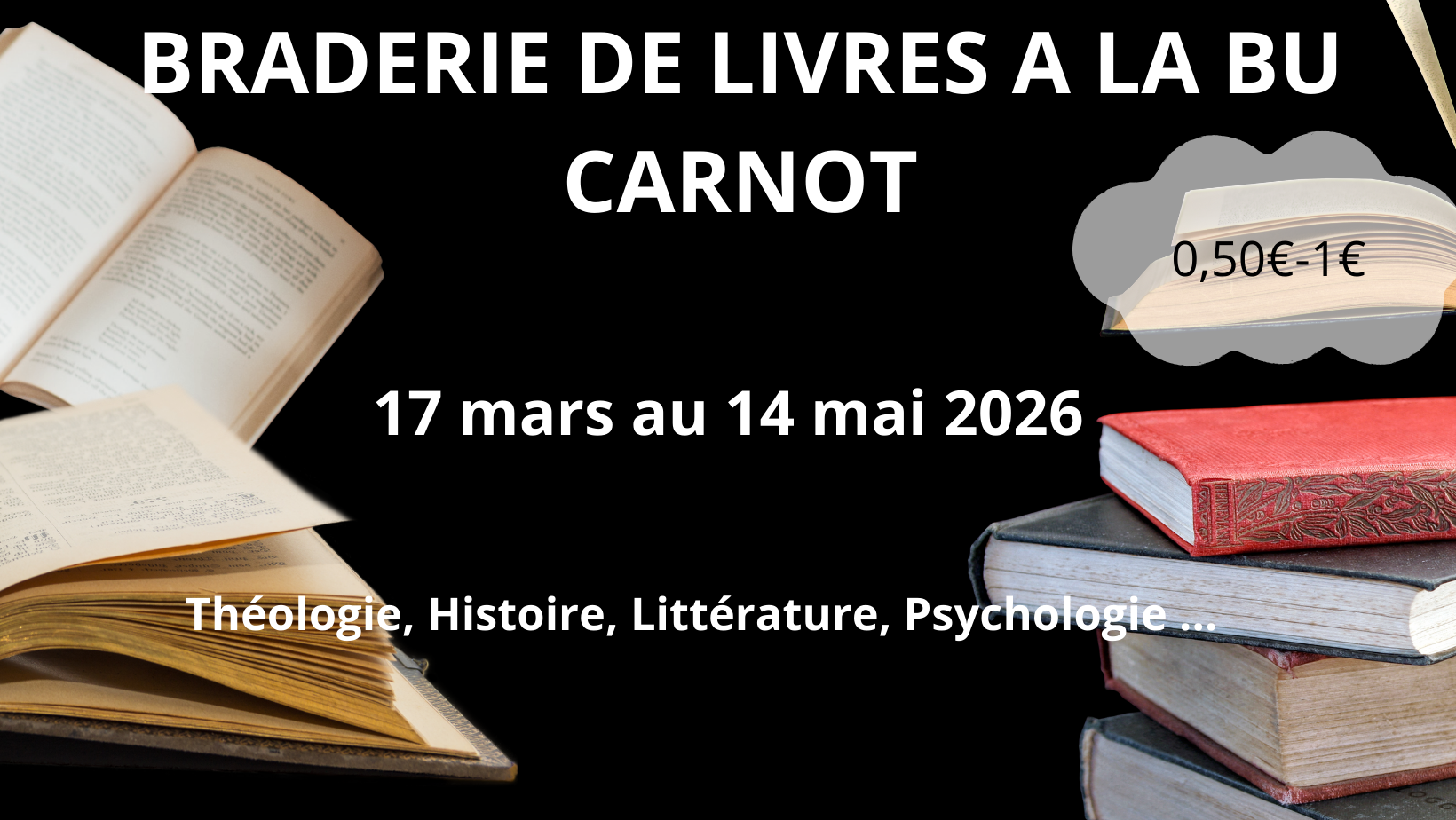 BRADERIE DE LIVRES A LA BU CARNOT