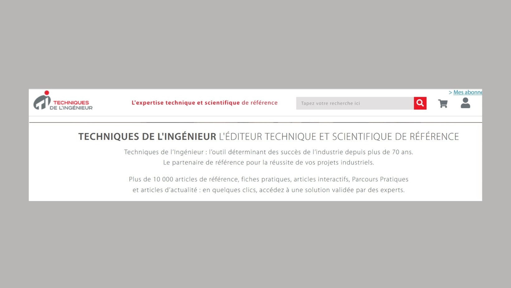 Nouvelle base de données en sciences